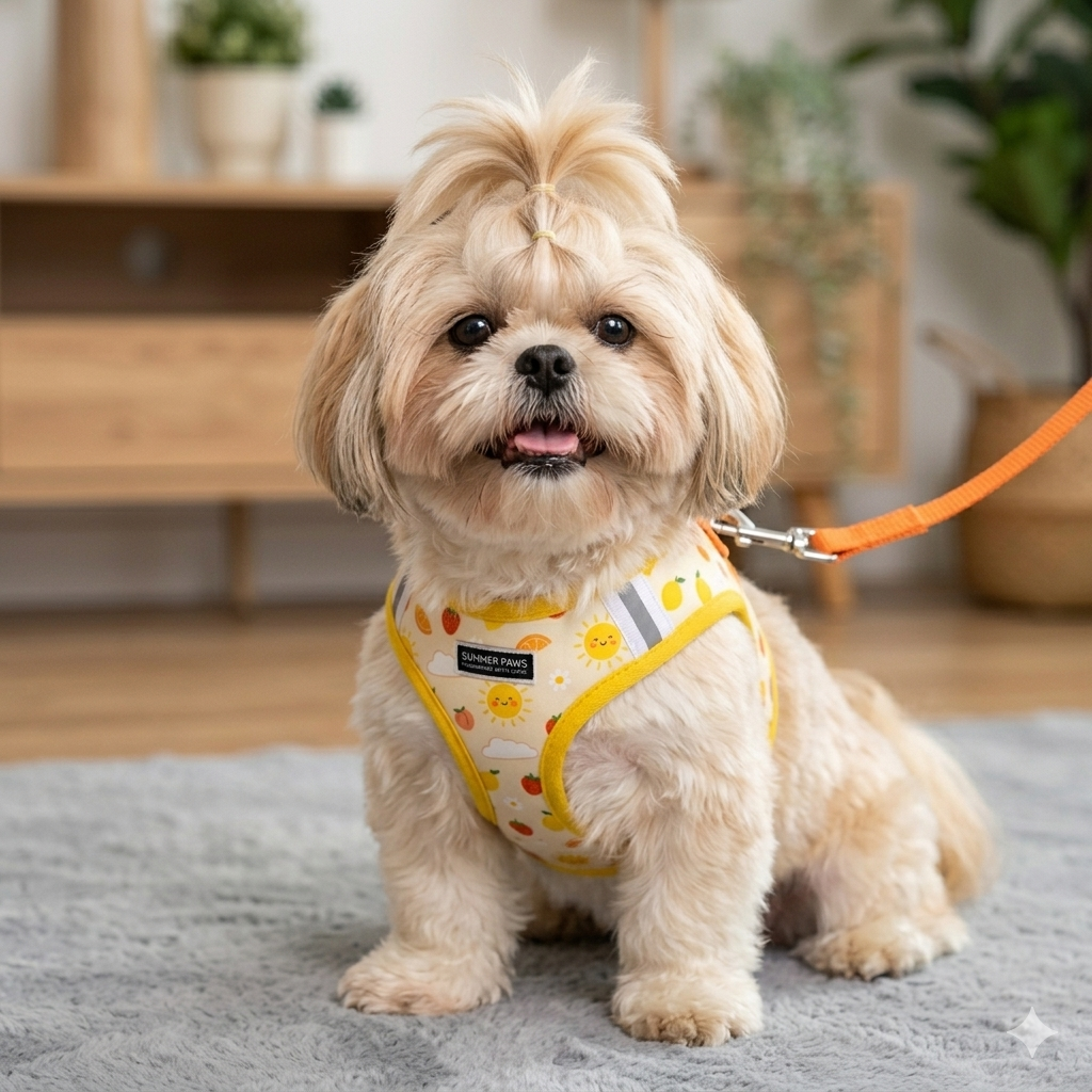 Dog wearing premium baseball cap and harness by Uncollared Club