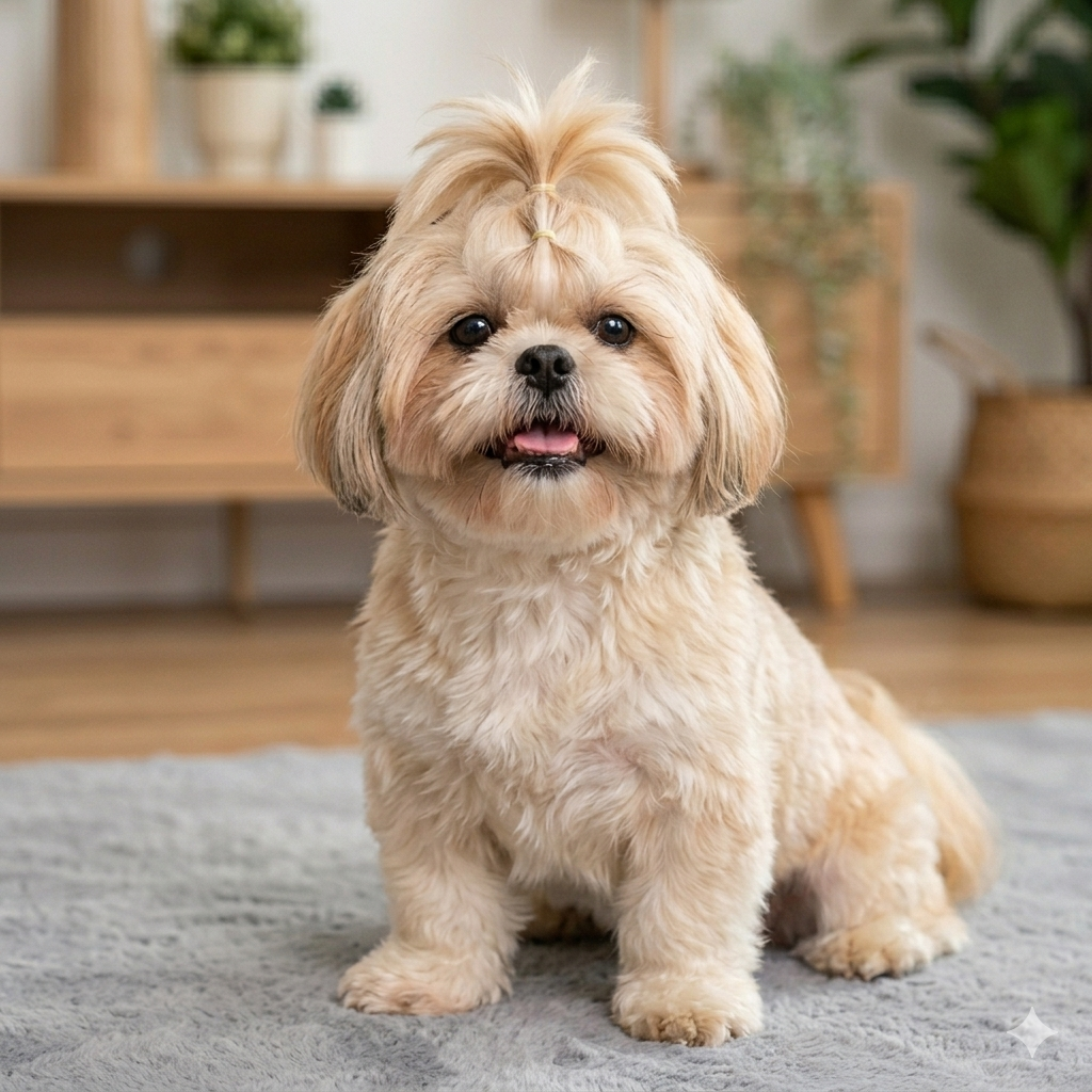 Dog without accessories before styling